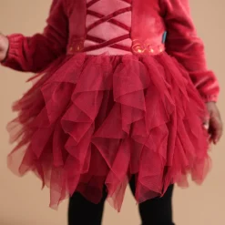 Velour Tulle Bodysuit Dress