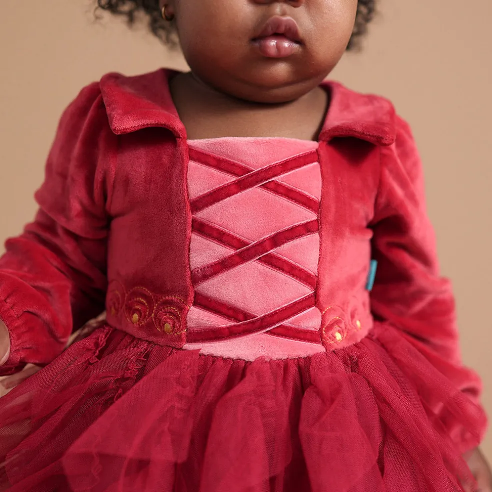 Velour Tulle Bodysuit Dress