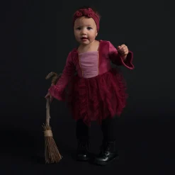 Velour Tulle Bodysuit Dress