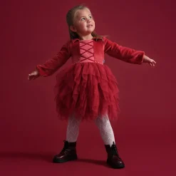 Velour Tulle Dress