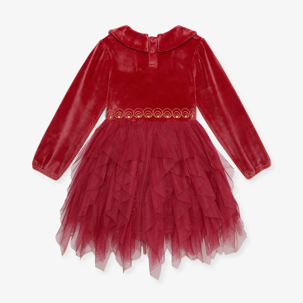 Velour Tulle Dress