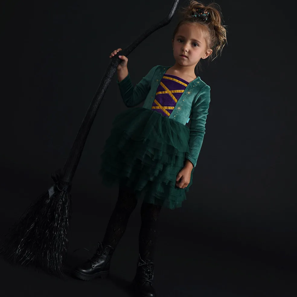 Velour Tulle Dress