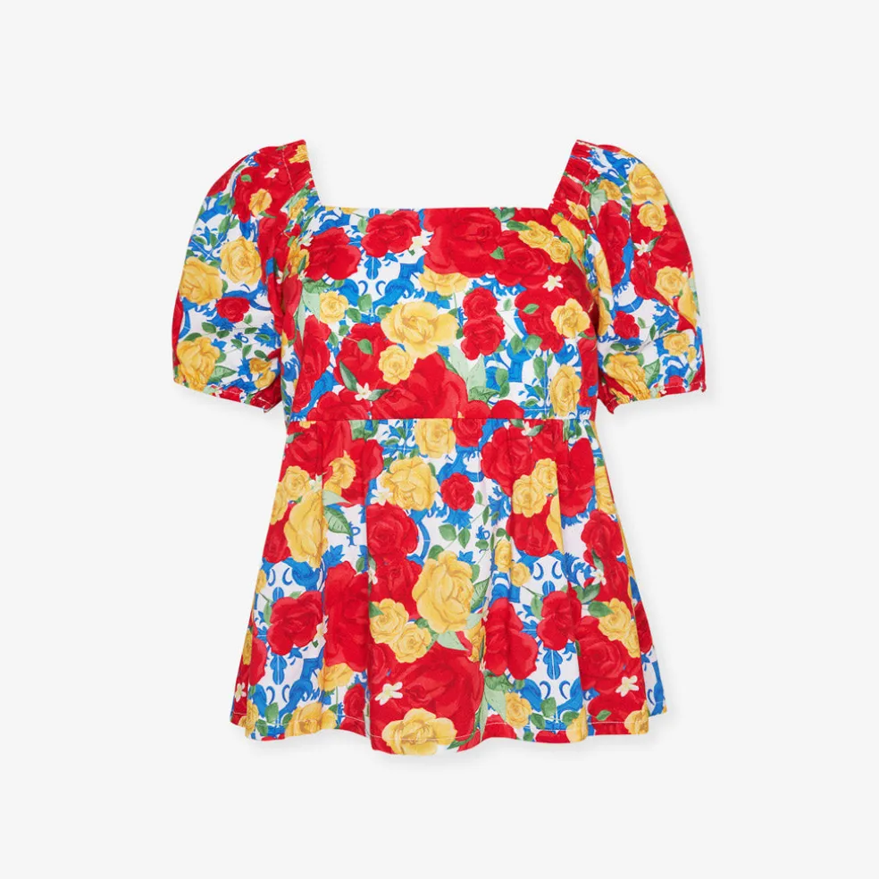 Women's Bamboo Challis Babydoll Top