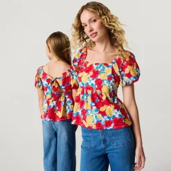 Women's Bamboo Challis Babydoll Top