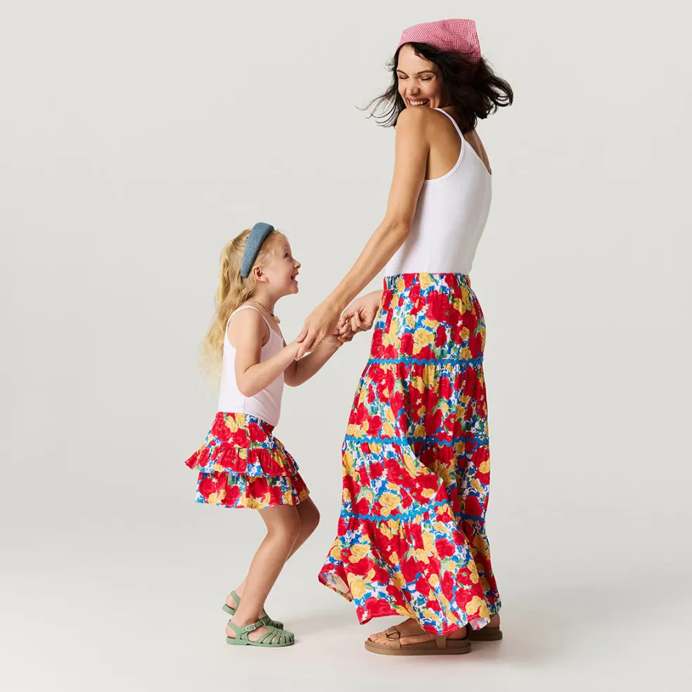 Women's Bamboo Challis Maxi Skirt