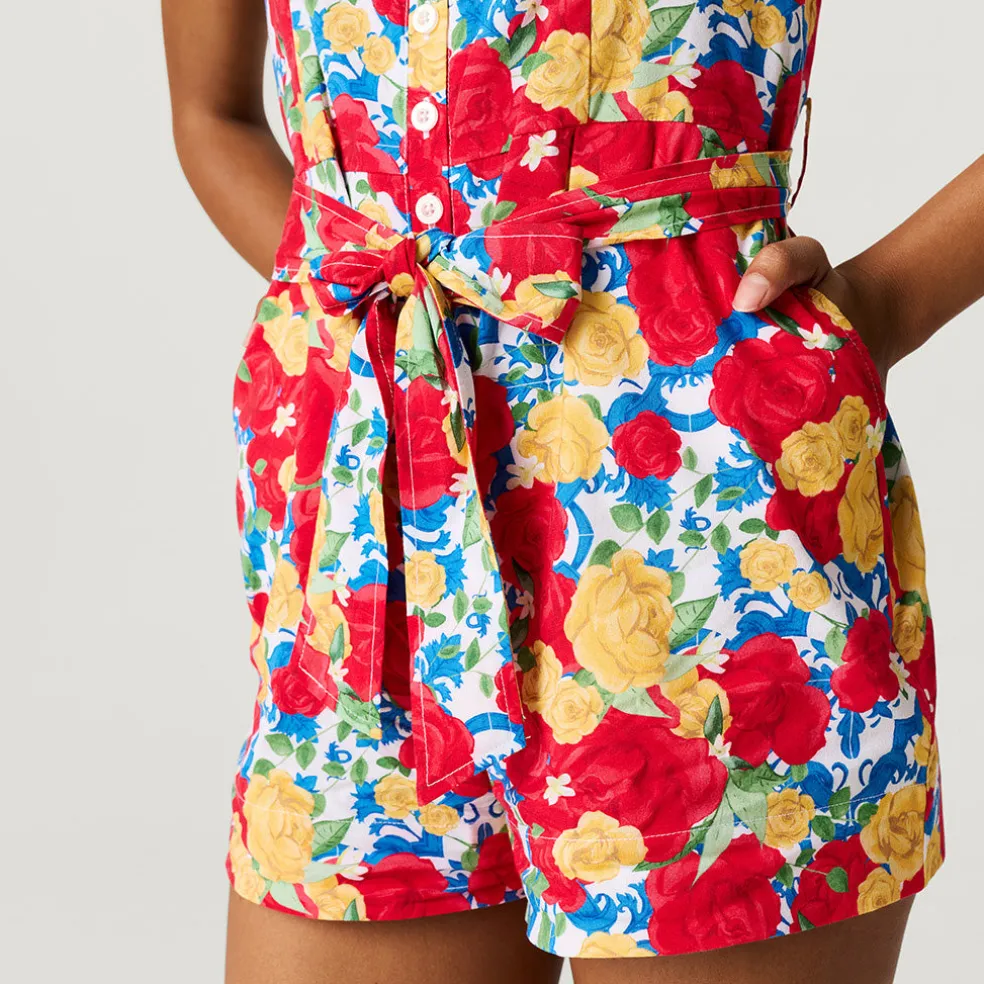 Women's Bamboo Challis Short Romper