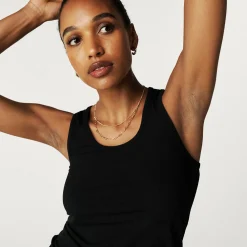 Women's Black Premium Knit Racerback Tank
