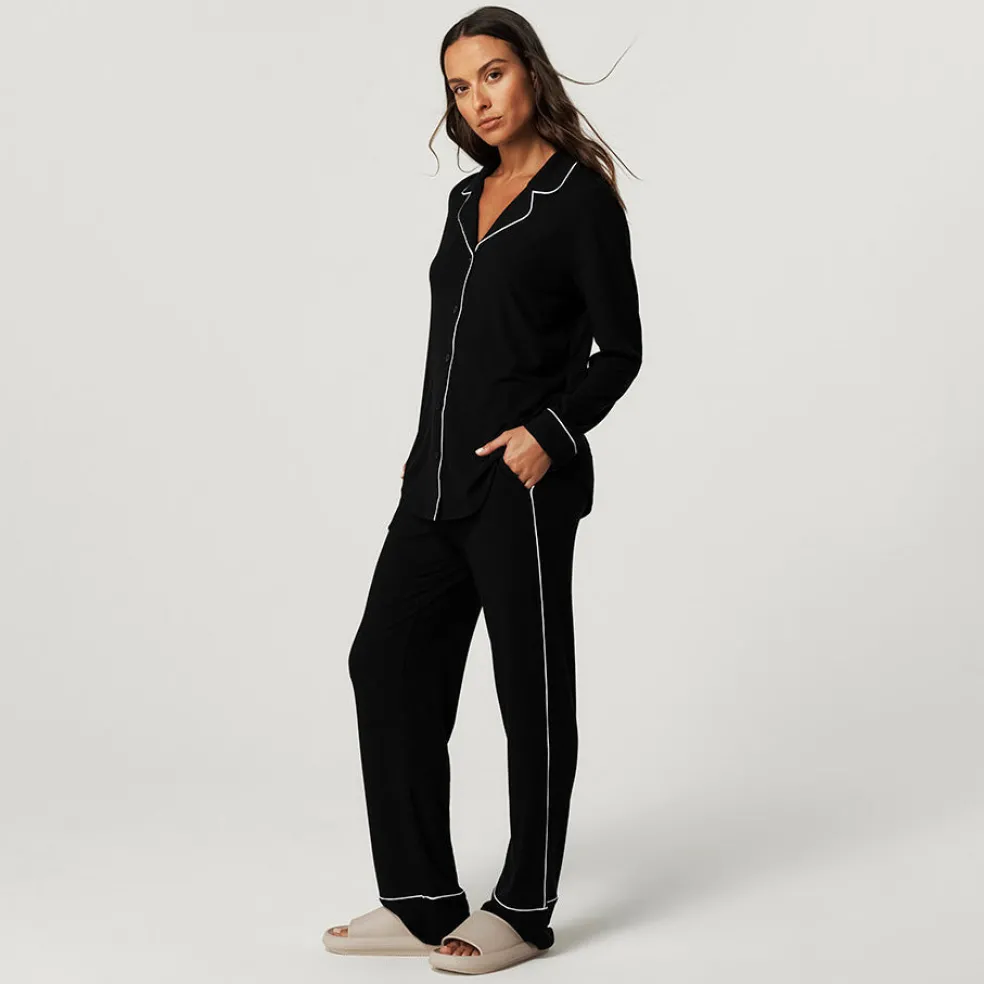Women's Black Premium Knit Luxe Pajama Set