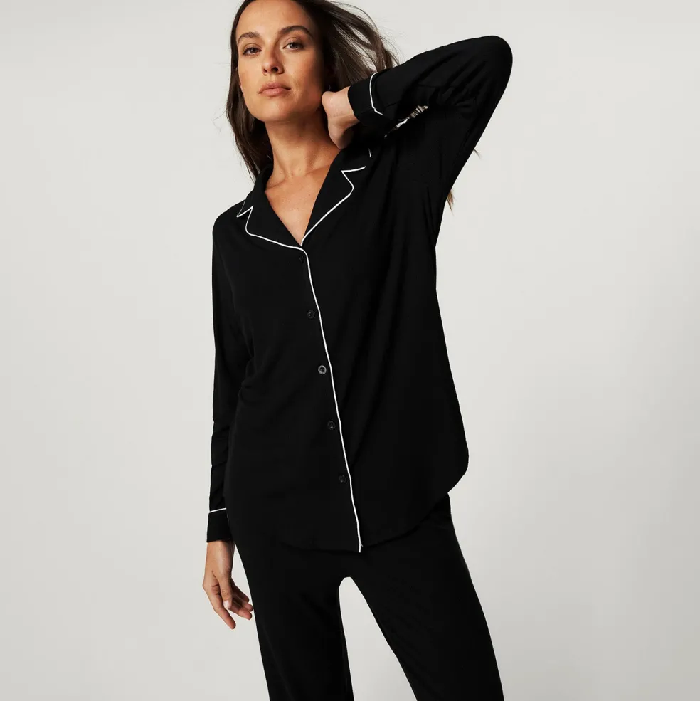 Women's Black Premium Knit Luxe Pajama Set