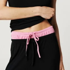 Women's Black Premium Knit Straight Pants