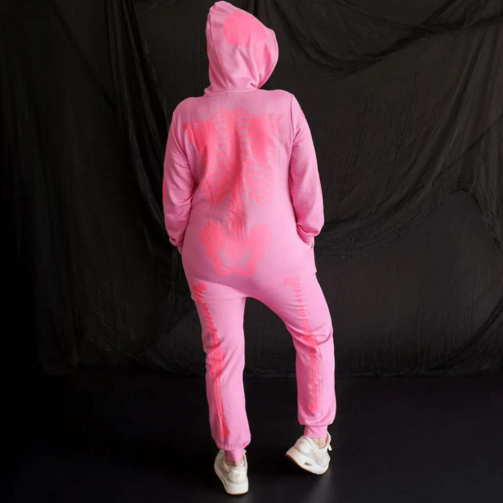 Women's Fleece Hooded Jumpsuit