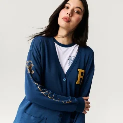 Women's French Terry Varsity Cardigan