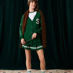 Women's French Terry Varsity Cardigan