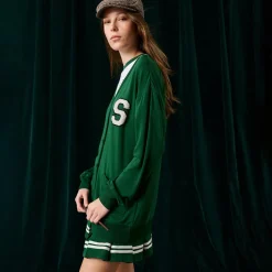 Women's French Terry Varsity Cardigan
