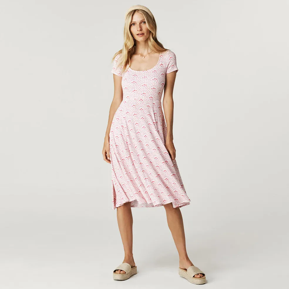 Women's Pointelle Scoop Midi Dress