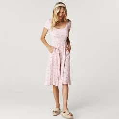 Women's Pointelle Scoop Midi Dress