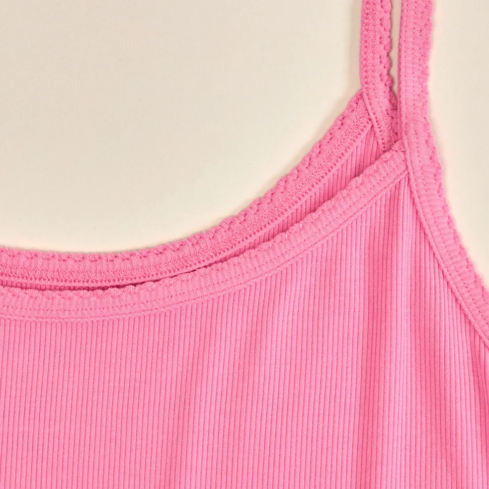Women's Premium Knit Rib Scallop Cami