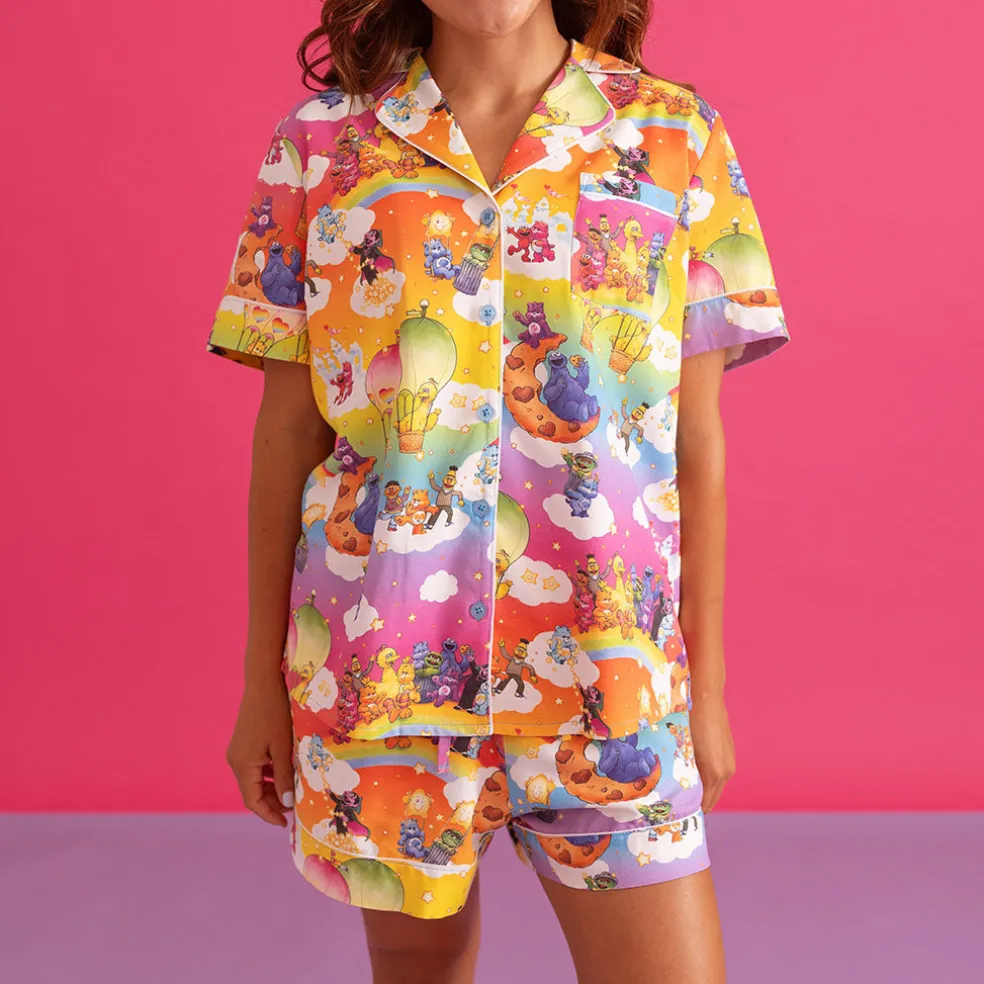 Women's Twill Pajama Short Set