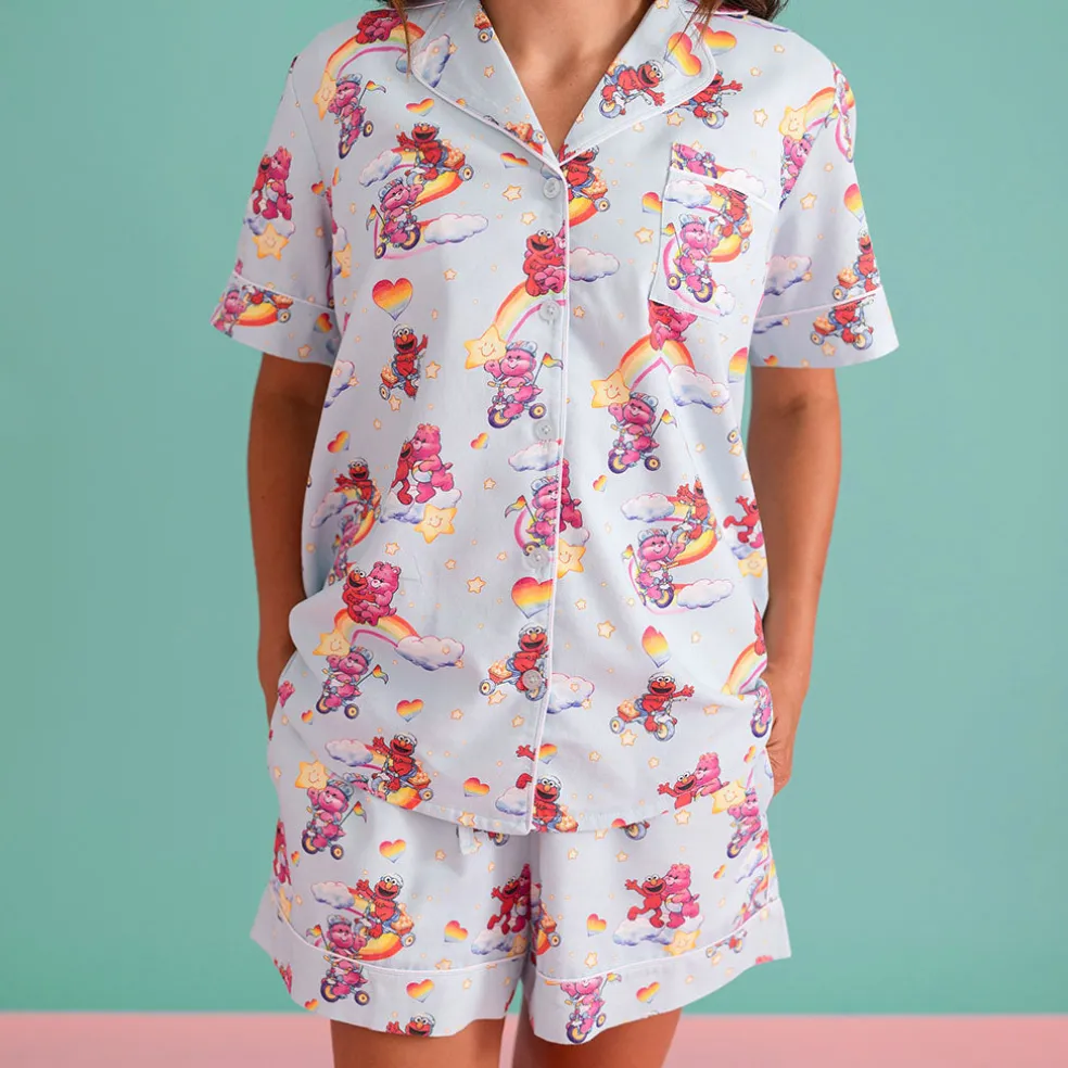 Women's Twill Pajama Short Set