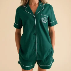 Women's Twill Pajama Short Set