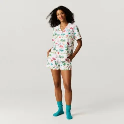 Women's Twill Pajama Short Set
