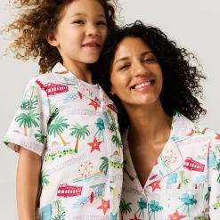 Women's Twill Pajama Short Set