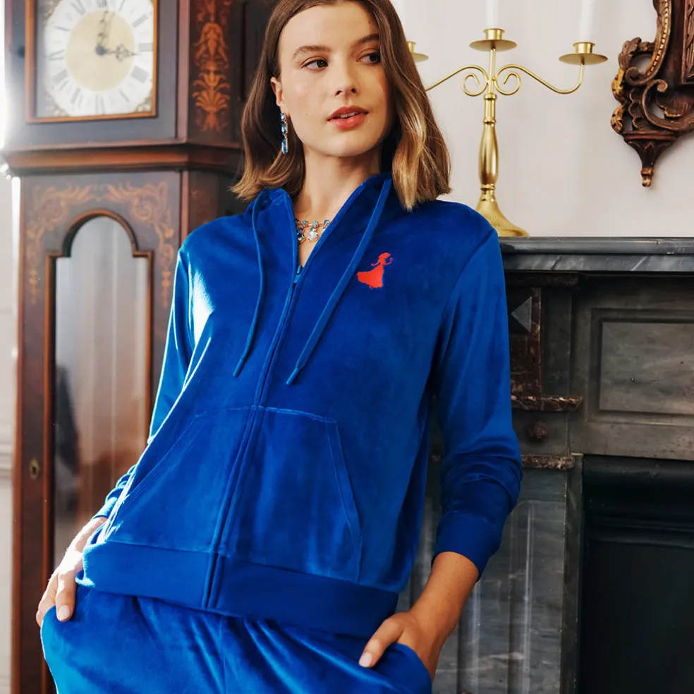 Women's Velour Zip Hoodie